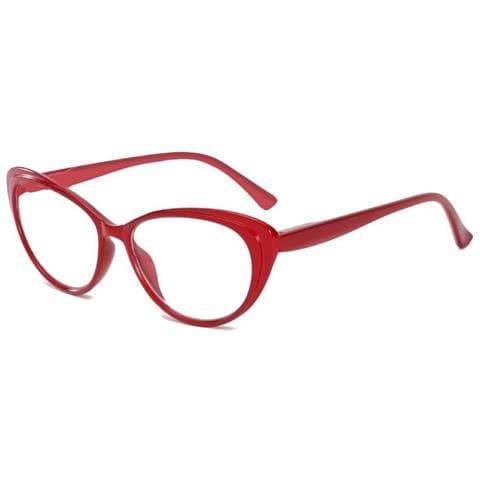 SLOWMOOSE - Occhiali Da Lettura Classici Con Occhi Di Gatto, Lenti  Trasparenti, Occhiali Da Vista Per Presbiopia [ rosso / +100] - ePRICE