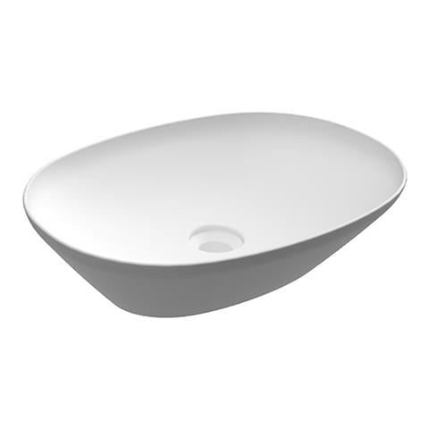 Lavabo Appoggio Foro Rubinetto Ovale Rak Ceramics Bianco - Foto 1
