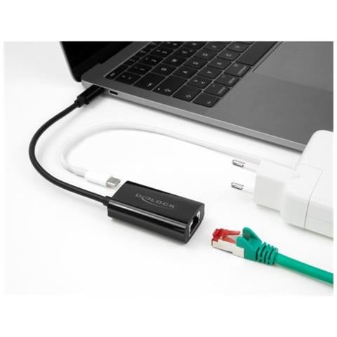 61026 Adattatore Per Inversione Del Genere Dei Cavi Usb C Rj45 Nero - Foto 2