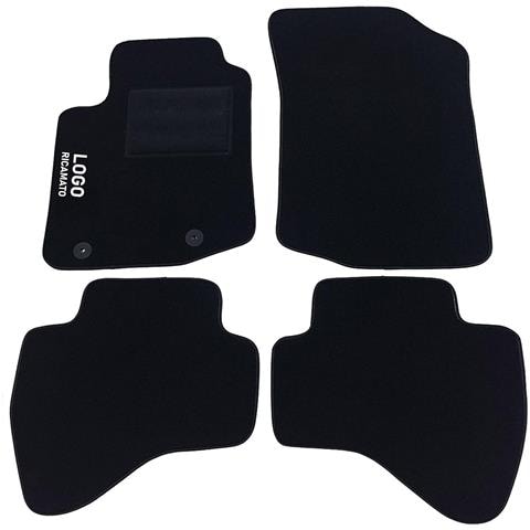 Tappetini Auto Compatibili Per 108 | Tappeti Sagomati | In Moquette Nera | Logo Ricamato Battitacco E 2 Clip Di Fissaggio | Accessori Interni - Foto 1