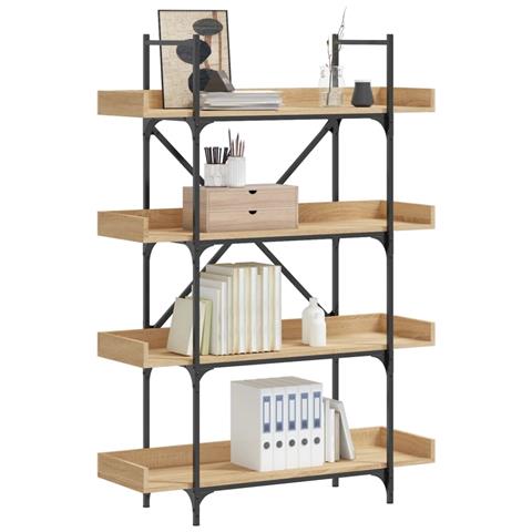 Libreria 4 Ripiani Rovere Sonoma 100x33x145,5 Legno Multistrato - Foto 1