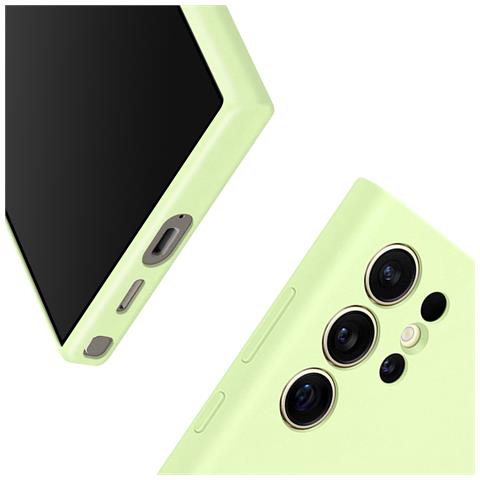 Cover Per Samsung S24 Ultra Soft-touch Silicone Case Originale, Verde Lime - Foto 2