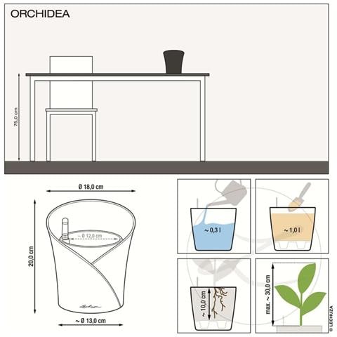 Fioriera ORCHIDEA ALL-IN-ONE Diametro 18 cm Tortora - Foto 3