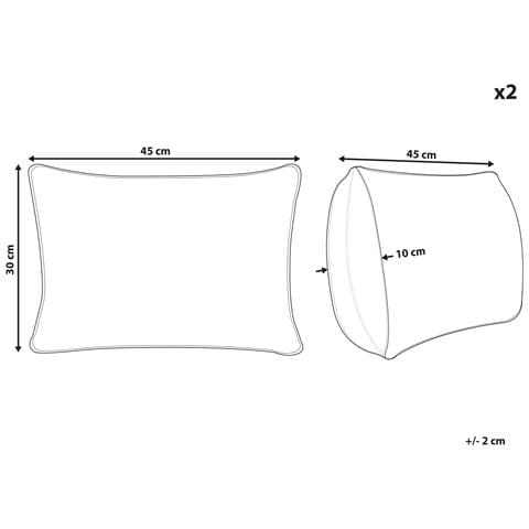 Set Di 2 Cuscini Sassafras Lino 30 X 45 Cm Marrone Chiaro Tinta Unita - Foto 2