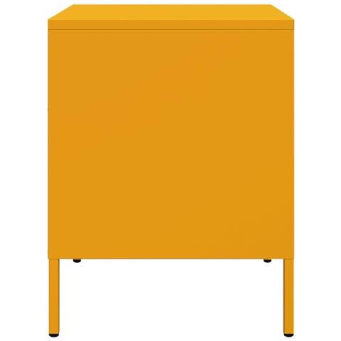 Comodino Giallo Senape 36x39x50,5 Cm In Acciaio - Foto 10