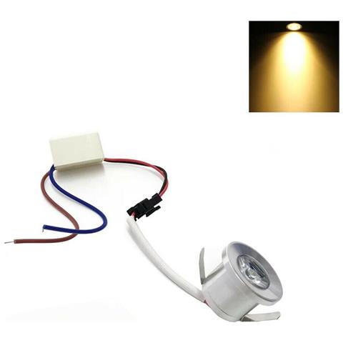 Faretto Led 1w A Incasso Silver Punto Luce Luce Calda - Foto 1