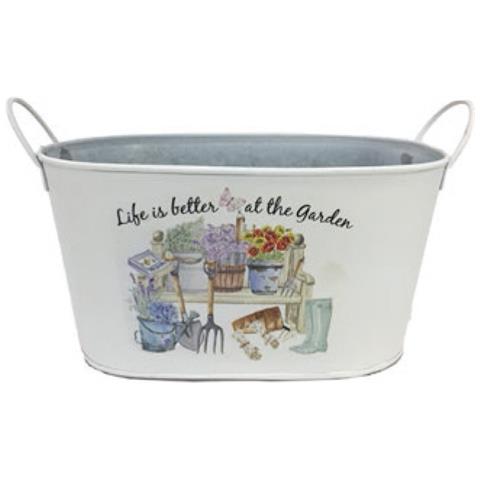 Portavaso Vaso Decorativo Per Fiori Piante Design Interno Esterno Azalea 24x14x12 Azalea - Foto 2