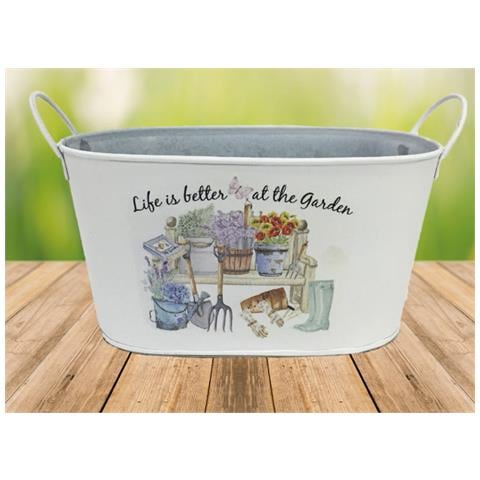 Portavaso Vaso Decorativo Per Fiori Piante Design Interno Esterno Azalea 24x14x12 Azalea - Foto 1