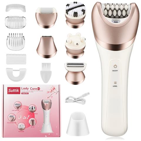 Epilatore Multifunzione 6 In 1, Rasatura, Esfoliante, Massaggio - Foto 1