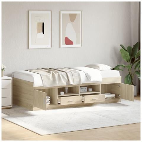 Divano Letto con Cassetti senza Materasso 100x200 cm - Foto 1