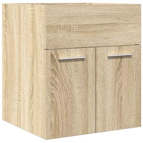 Mobile Lavabo Bagno Rovere Sonoma 41x38,5x46 Cm In Truciolato - Foto 2