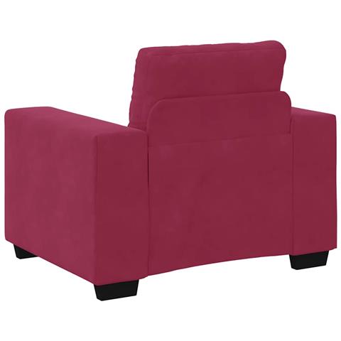 Divano Sedia Rosso Vino 60 cm Velluto - Foto 2