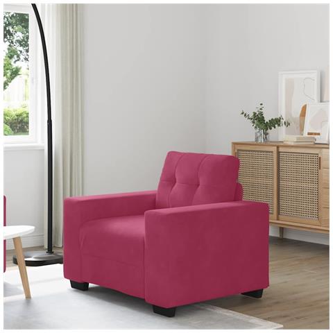 Divano Sedia Rosso Vino 60 cm Velluto - Foto 1