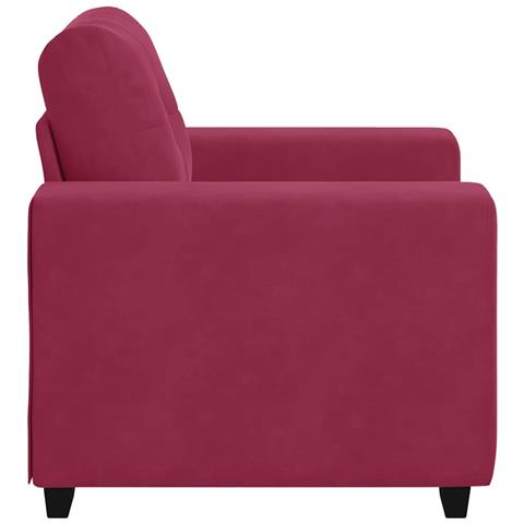 Divano Sedia Rosso Vino 60 cm Velluto - Foto 8