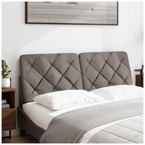 Cuscino Testiera Tortora 140 Cm In Tessuto - Foto 2