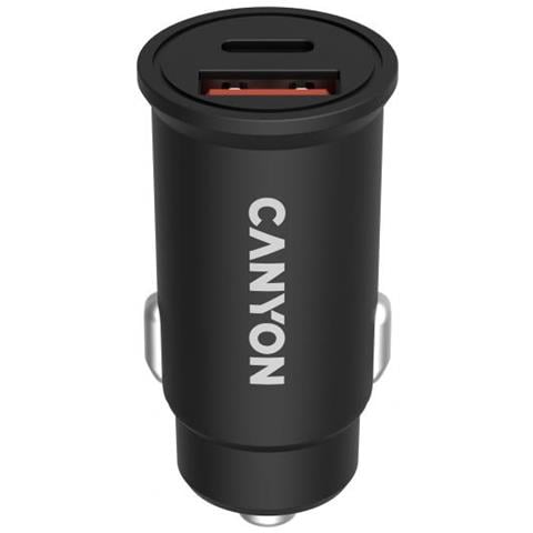 Canyon ?-20b03 Fotocamera, Gps, Mp3, Mp4, Telefono Cellulare, Pda, Console Portatile, Smartphone, Tablet Nero Accendisigari Ricarica Rapida Auto - Foto 1