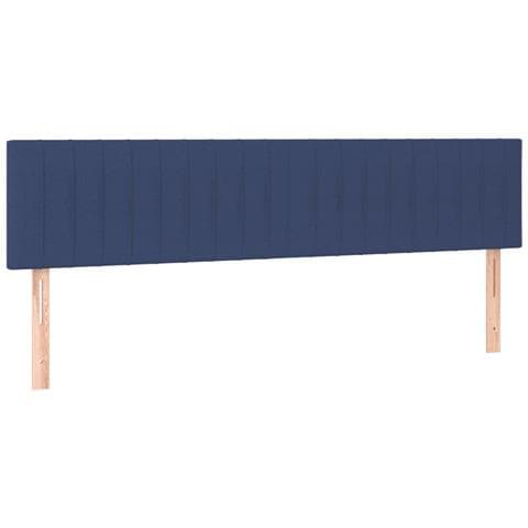 Testiera 2 Pz Blu 80x5x78/88 Cm In Tessuto - Foto 2