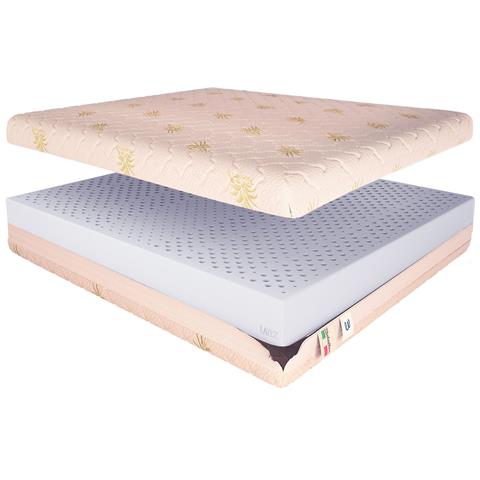 Materasso Lattice Alto 20 cm Lattice 100% 18 cm con Fodera Aloe Vera Singolo misura 90x200 cm - Foto 1