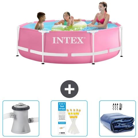Piscina Fuori Terra - In Giro - 244x244x76 Cm - Rosa - Include Accessori Coordinati Cb74 - Foto 1