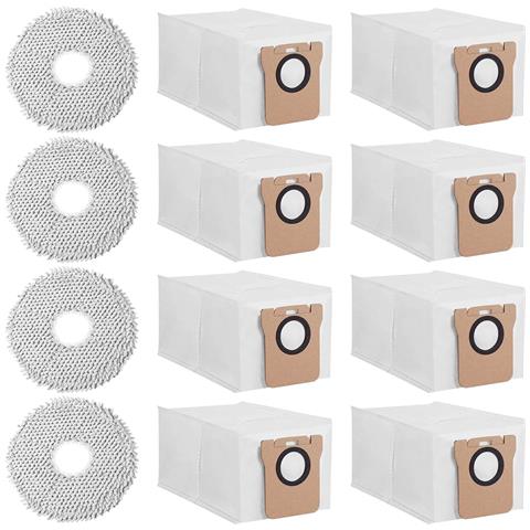 Kit Di Accessori Di Ricambio Per Robot Aspirapolvere Xiaomi X20+/dreame X40 Ultra, 8 Sacchetti Antipolvere, 4 Panni Per Mocio Bagnato - Foto 1