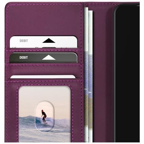 Custodia Per Samsung Galaxy S24 Con Cover Rimovibile, Viola - Foto 2