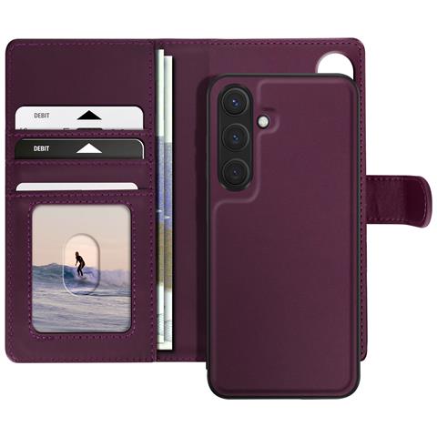 Custodia Per Samsung Galaxy S24 Con Cover Rimovibile, Viola - Foto 1