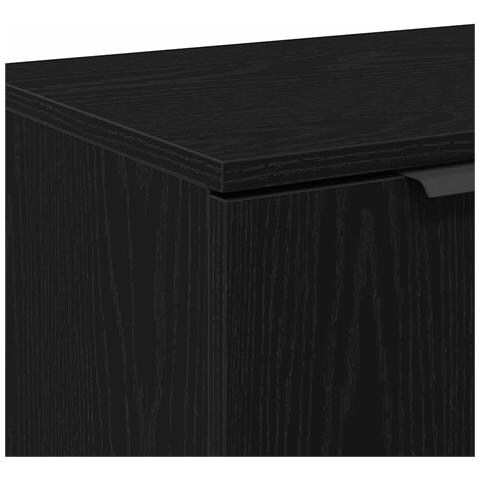 Mobile TV  Nero Rovere 102x35x36,5 cm Legno ingegnerizzato - Foto 9