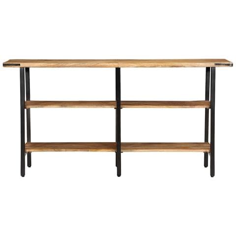 Tavolo Consolle 140x35x70 cm in Legno Massello di Mango - Foto 2