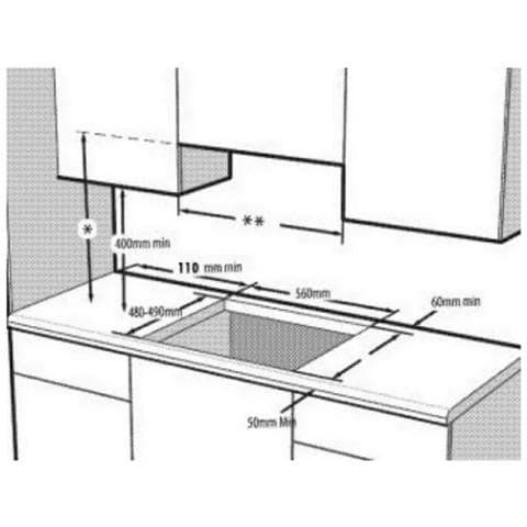 Piano Cottura Misto Da 60 Cm Con 4 Fuochi, 1200 W, Nero - Hilm64222sv - Foto 2