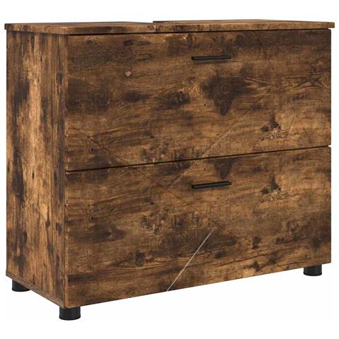 Mobile da Bagno Rovere fumo 76.5 x 35 x 64 cm Legno multistrato - Foto 1