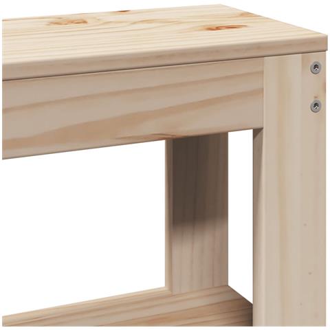Giroletto con Testiera 200x200 cm in Legno Massello di Pino - Foto 9