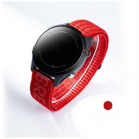 Cinturino Sport Loop In Nylon Da 22 Mm Compatibile Con Garmin Fenix 8/7/6 Pro / 7 Pro - Traspirante E Regolabile Red - Foto 3