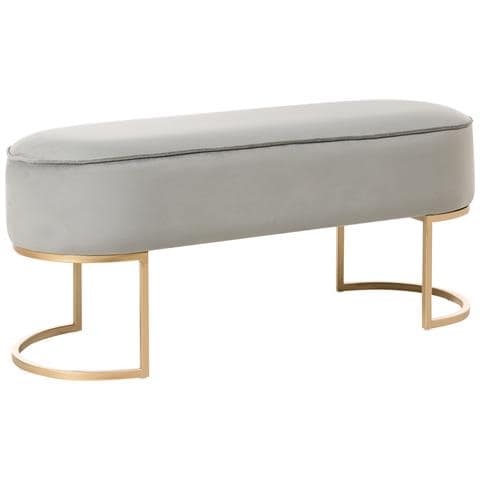 Panchina Milry Velluto Grigio Chiaro - Foto 2