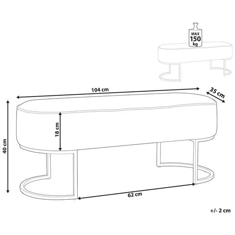 Panchina Milry Velluto Grigio Chiaro - Foto 8