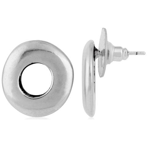 Orecchino Rotondo ""forato"" Placcato Argento - Foto 1