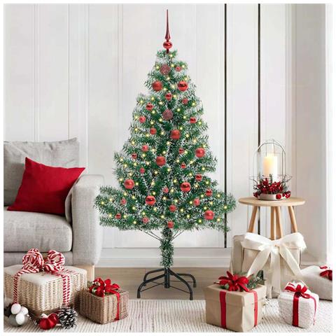 Albero di Natale Artificiale Imbiancato con Luci LED 150 cm - Foto 2
