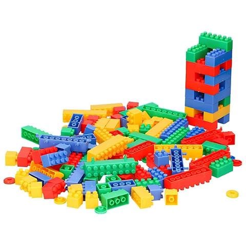 Set Di 4 Gioco Di Costruzione Per Bambini 138 Blocchi Assemblabili, Multicolore - Foto 1