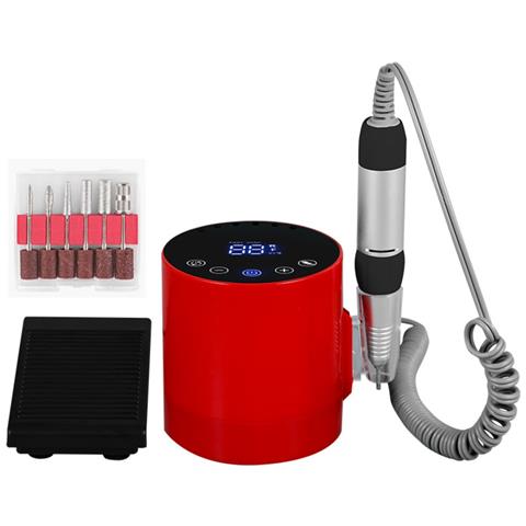 Fresatrice Elettrica Per Unghie 35000rpm - Basso Rumore, Velocità Regolabile, Spina Eu Red - Foto 1