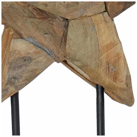 Stella di Natale Marrone 30 x 5 x 45 cm Legno di teak solido - Foto 9