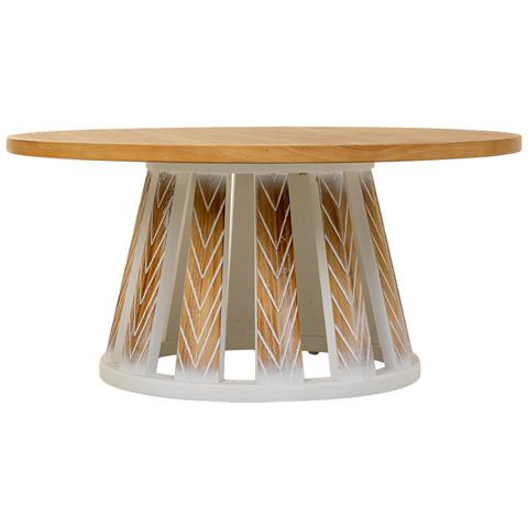 Tavolino Da Caffè In Legno Marrone 80x80x36,5h Cm - Foto 2