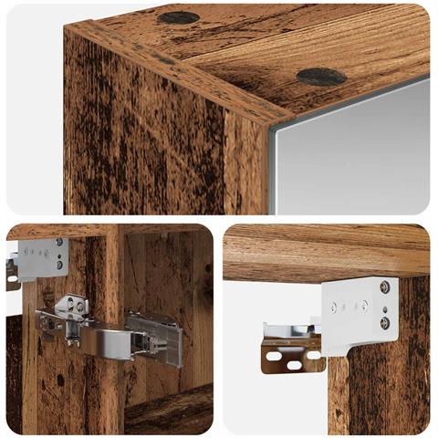 Mobiletto per specchio da bagno Legno vecchio 50 x 14,5 x 70 cm - Foto 9