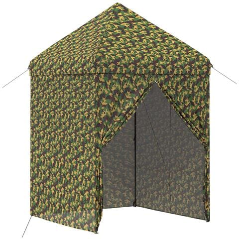 Tendone con 4 Pareti Laterali 2 x 2 m Camouflage Militare - Foto 1