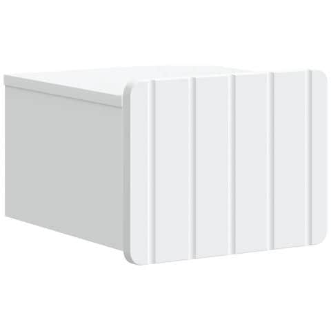 Mobiletto da notte a muro con cassetto Bianco 33 x 34,5 x 24 cm - Foto 1