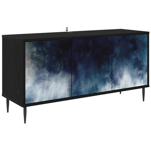Mobile TV RAALTE 102 x 33 x 51 cm Rovere Nero - Foto 1