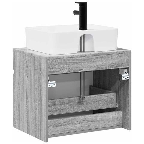 Set di mobili per il bagno Sonoma grigio Legno ingegnerizzato - Foto 2