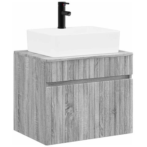 Set di mobili per il bagno Sonoma grigio Legno ingegnerizzato - Foto 1