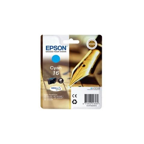 C13T16224010 Cartuccia Ink Originale Ciano per Epson Workforce WF-2520 NF Capacità 165 Pagine  - Foto 1