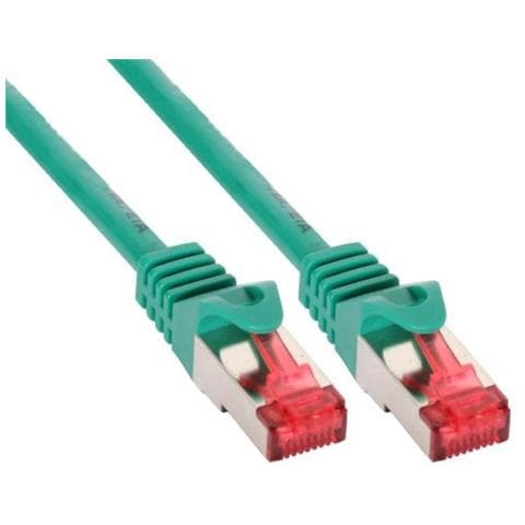 cavo patch per rete dati lan cat. 6, 2x rj45, doppia schermatura sftp (pimf) , halogenfree, colore verde, 10m - Foto 3