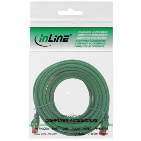 cavo patch per rete dati lan cat. 6, 2x rj45, doppia schermatura sftp (pimf) , halogenfree, colore verde, 10m - Foto 2