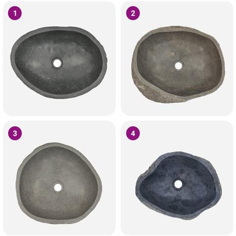 Lavandino in Pietra di Fiume Ovale (45-53) x (34-41) cm - Foto 2